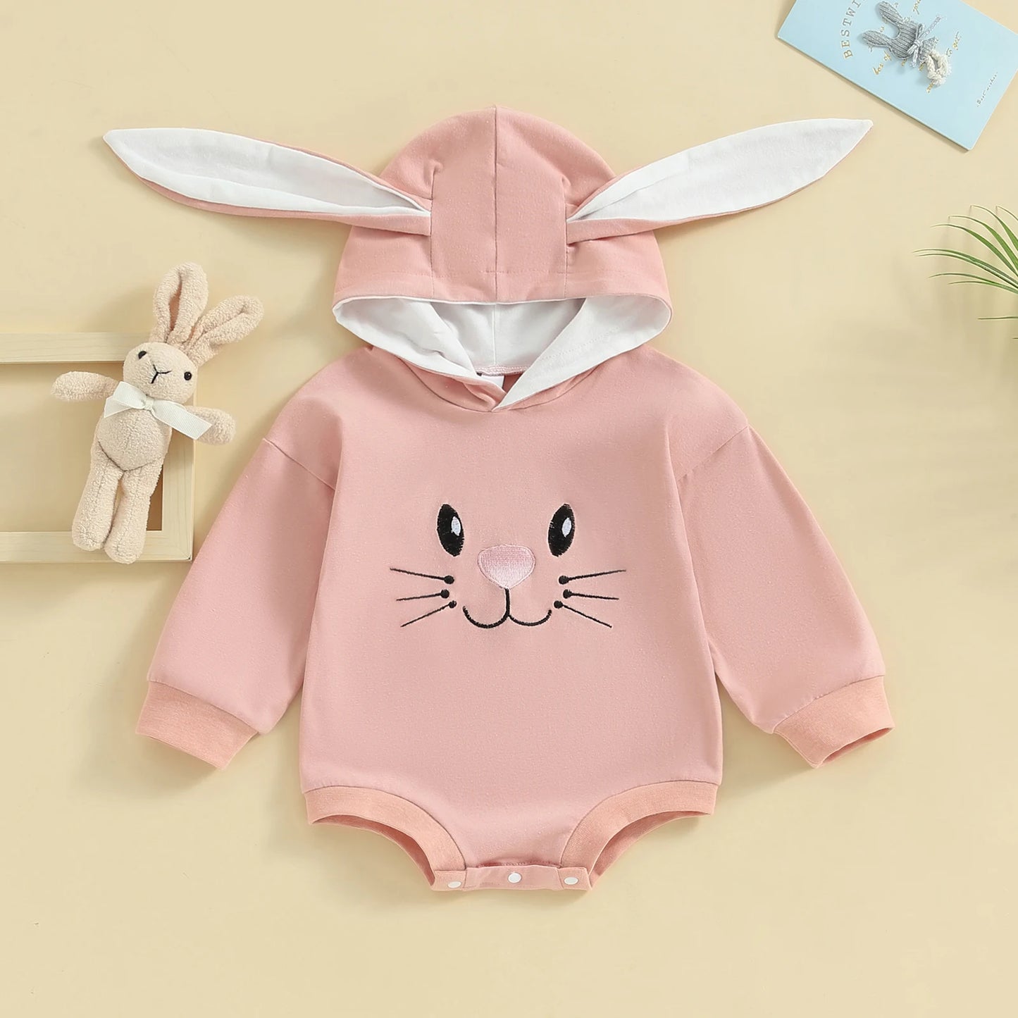 Easter Bunny Ear Long Sleeve Jumpsuit