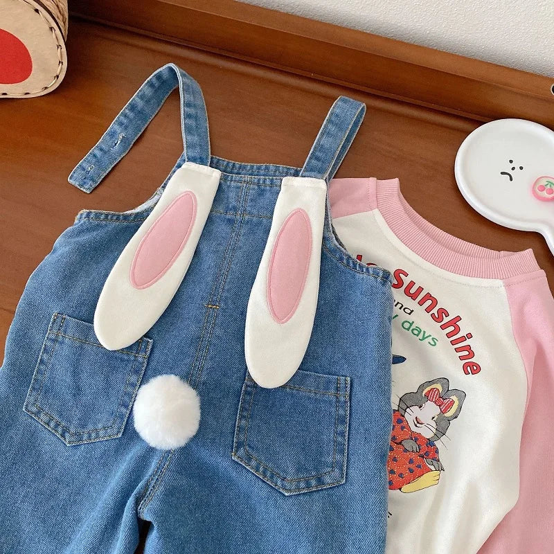 Overalls Bunny Loose Denim Jumpsuit