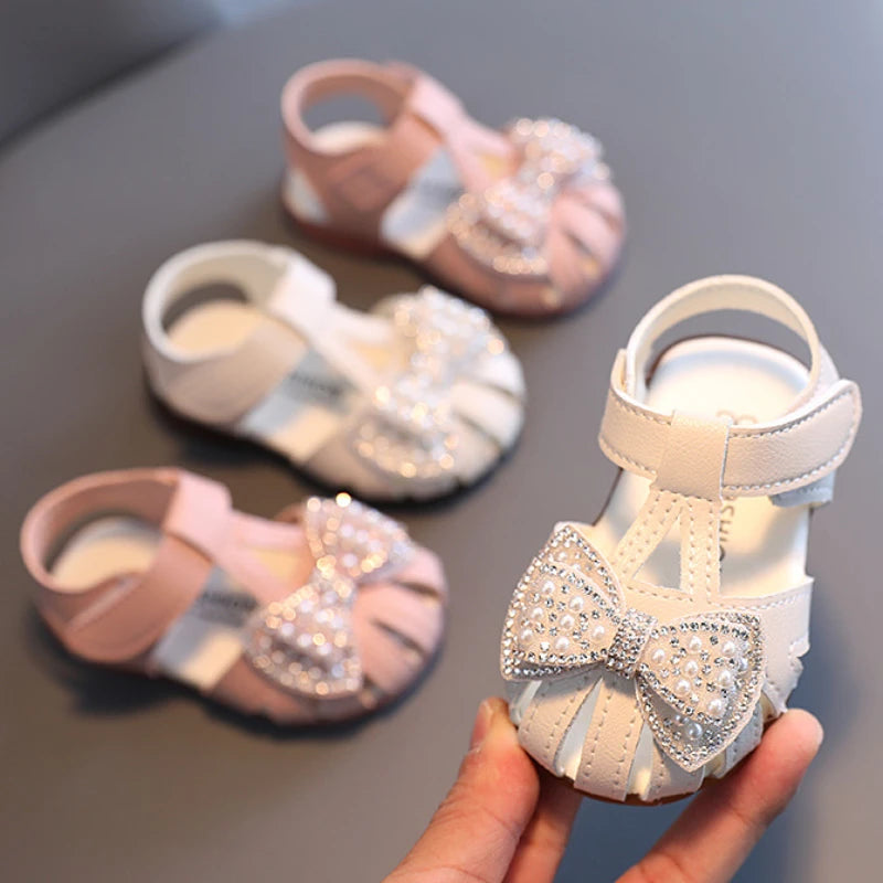 0-24M Baby crystal bow tie Shoes