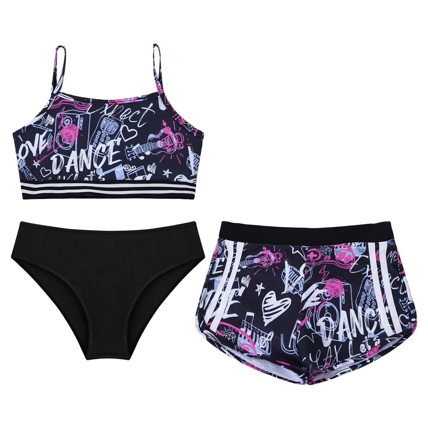 Swimsuit Set Spaghetti Straps 3Pcs