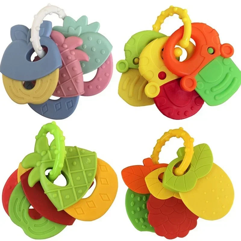 Silicone Teethers Infant Rattle