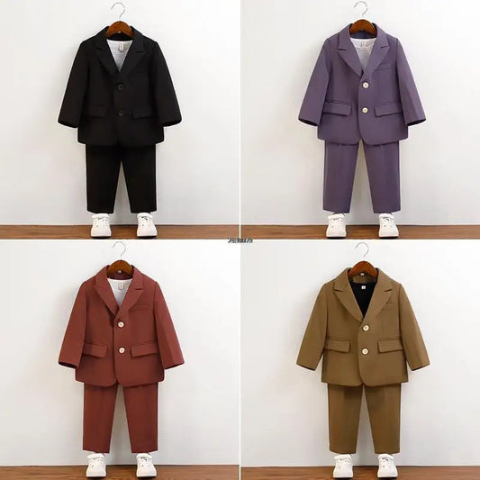 Boys Suit Jacket Pants 2PCS Formal