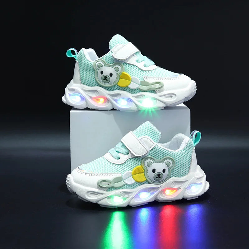 LED Kid Sneakers Mesh Shoes