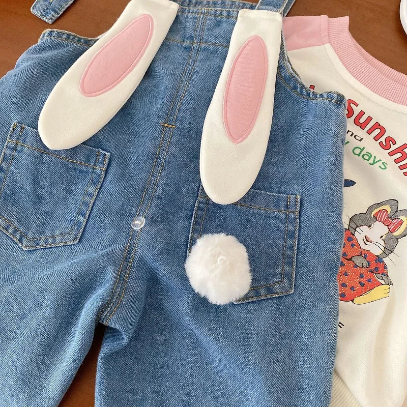 Overalls Bunny Loose Denim Jumpsuit