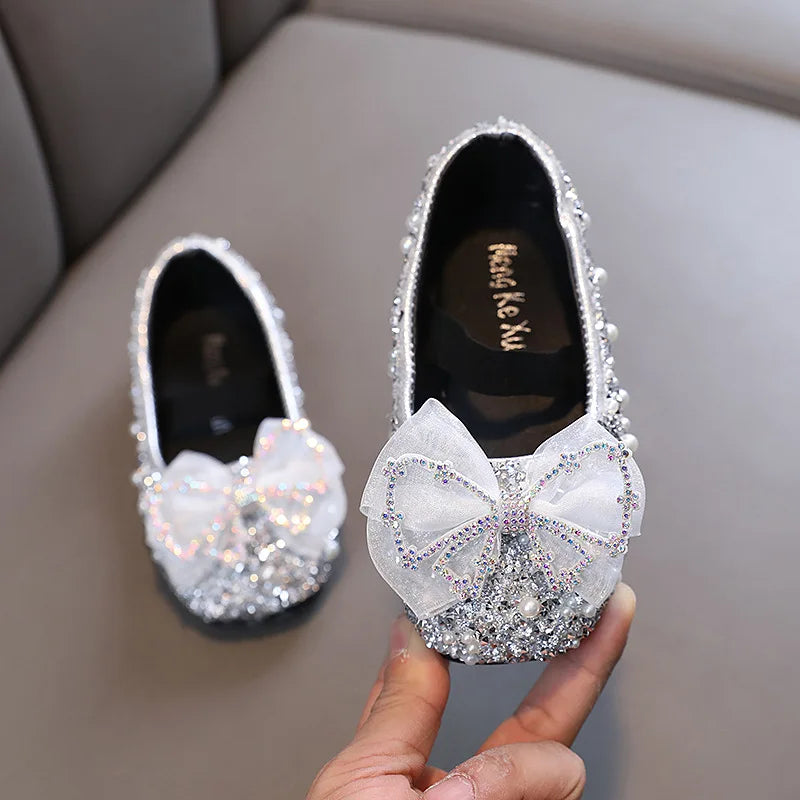 Children's Lace Bow Princess Shoes