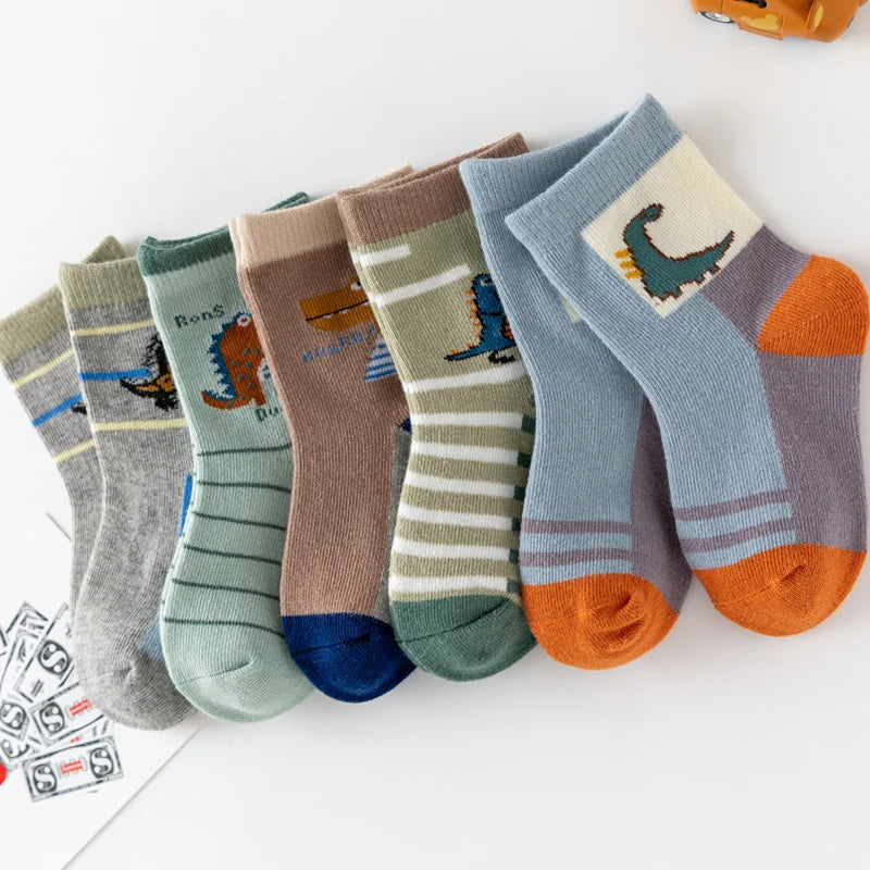 Spring and Autumn Boys Socks 5 prs