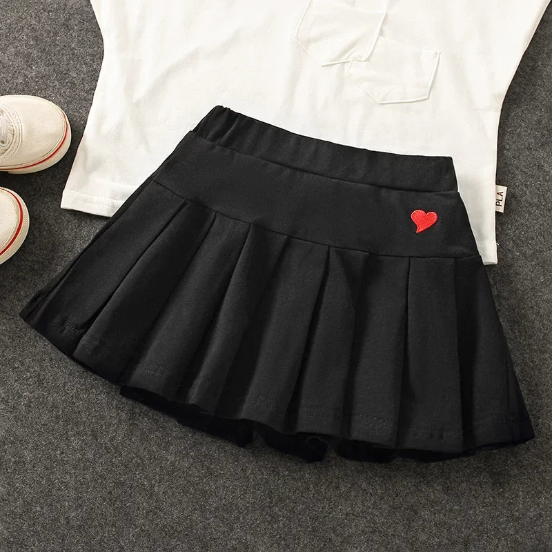 Girls Pleated Skirt Inner shorts