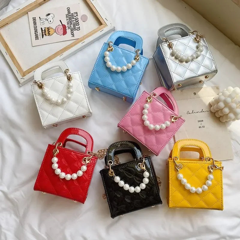 Girls Elegant Pearl Handbag