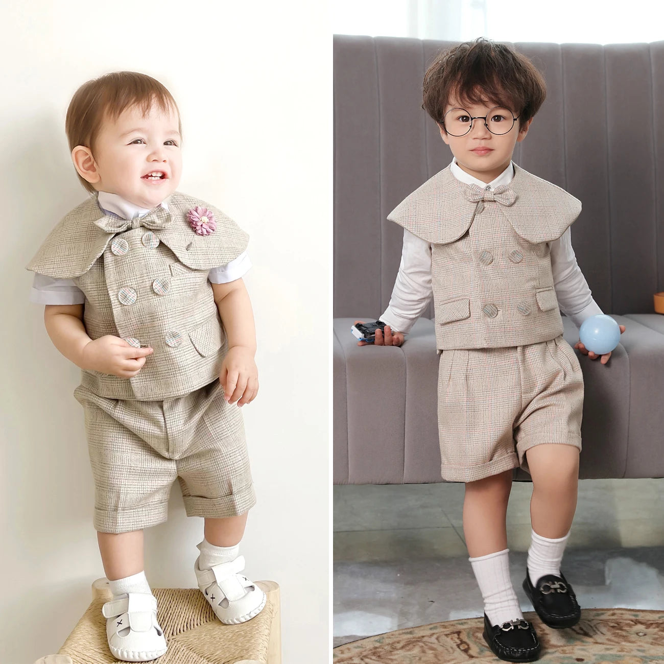 Boy Suits Cotton 6pcs Suit sets