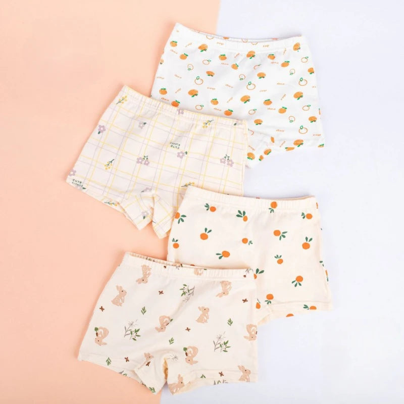 4PCS Girls Cotton Soft underwear