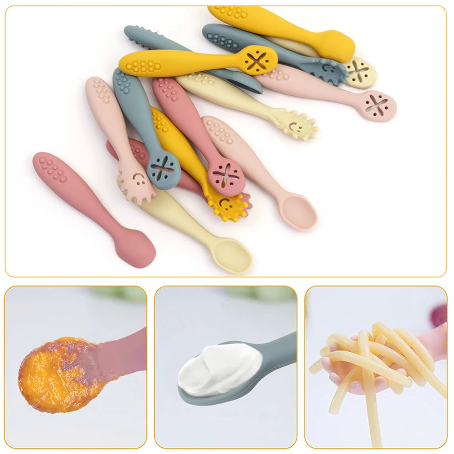 3PCS Silicone Utensils Feeding set