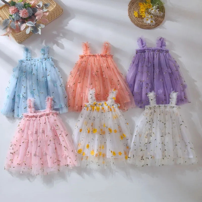 Embroidery Flower girl dresses