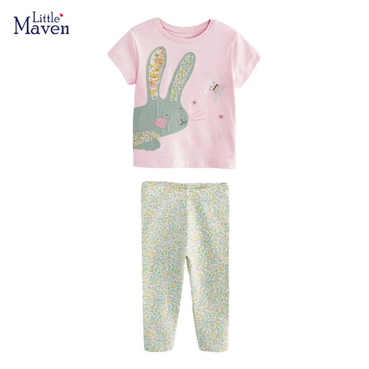 Cartoon Rabbits Tops Pants Cotton