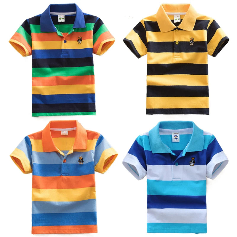 Boys Short Sleeve Stripe Tees