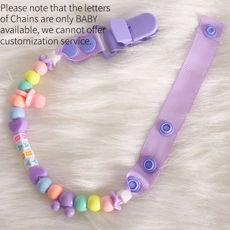 Baby Pacifier Clips Silicone Beads