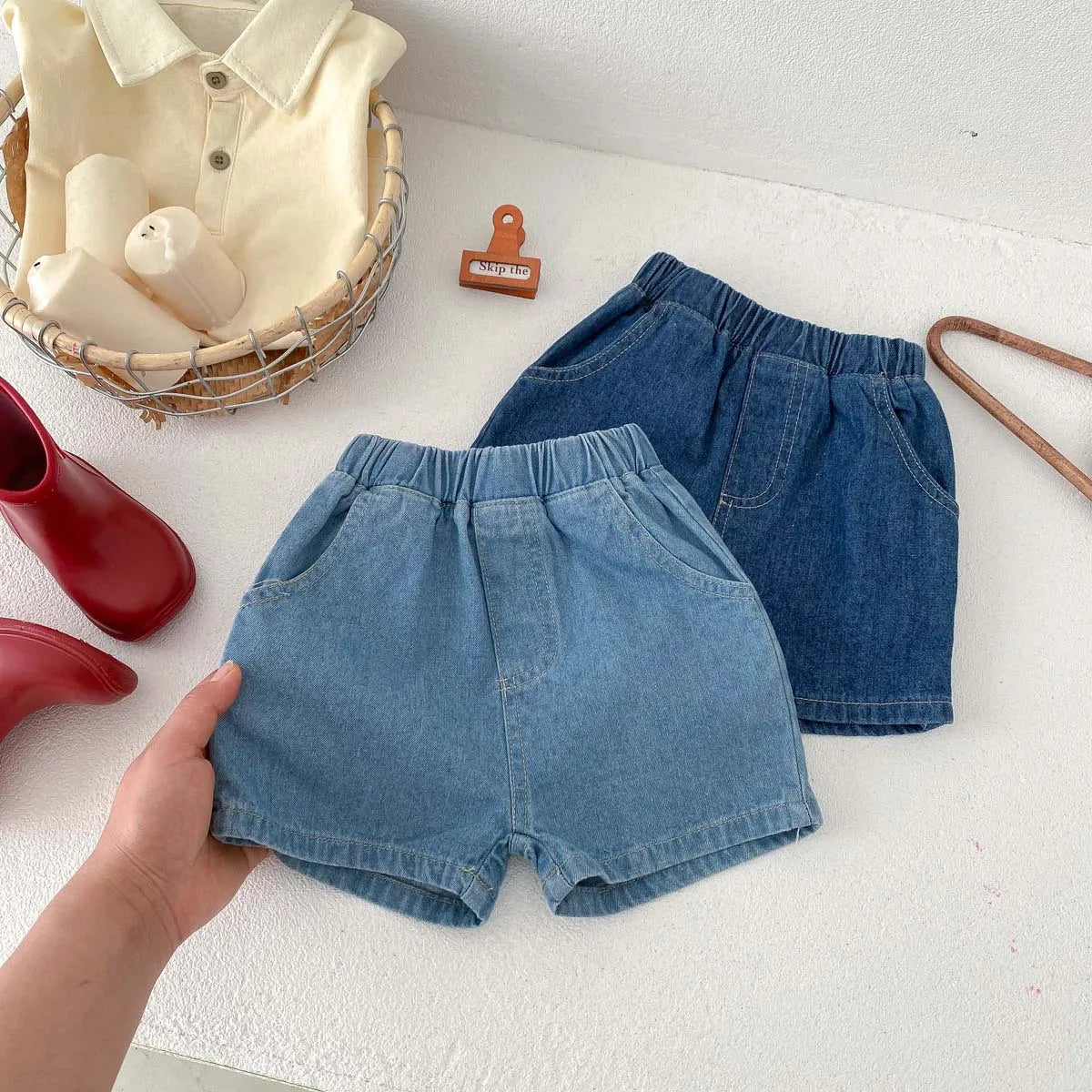 Summer Thin Baby Denim Shorts