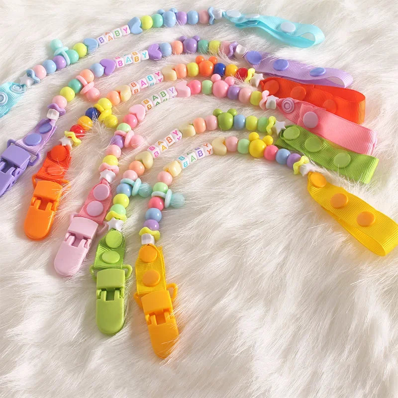 Baby Pacifier Clips Silicone Beads