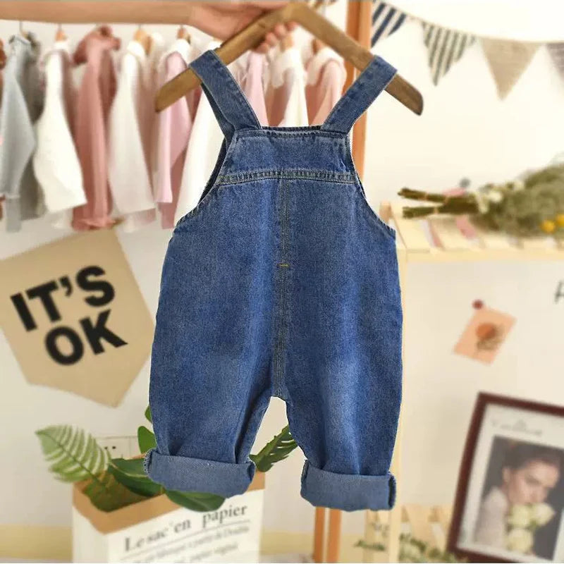 Long Pants Denim Overalls Kids