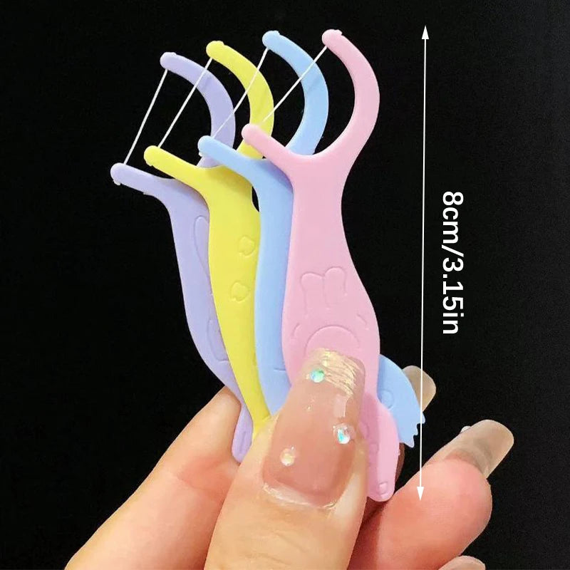 40/60Pcs Animal Shape Dental Floss