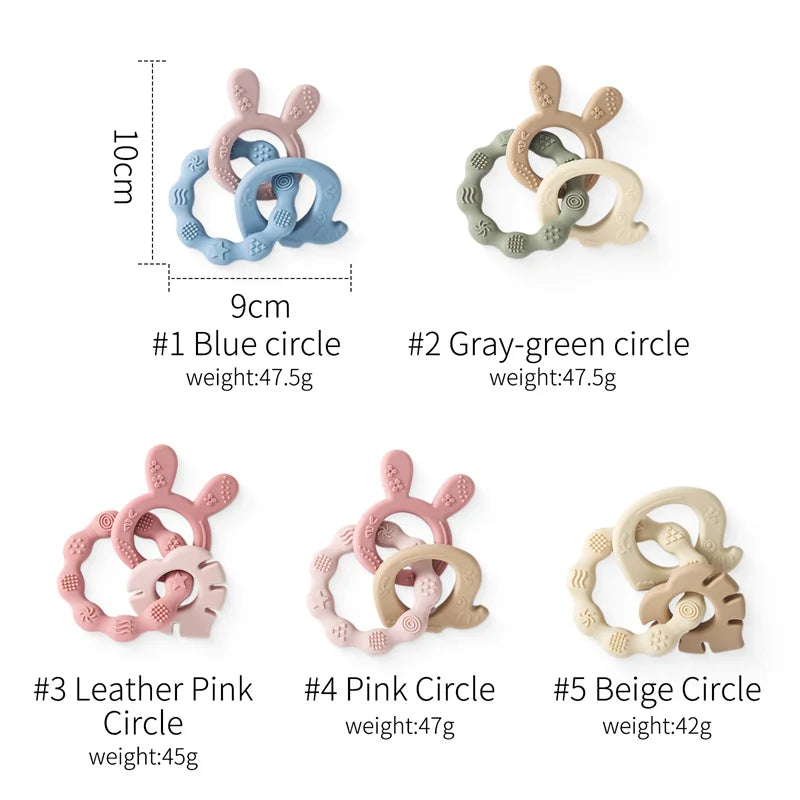 1Pcs Baby Teether Ring BPA Free