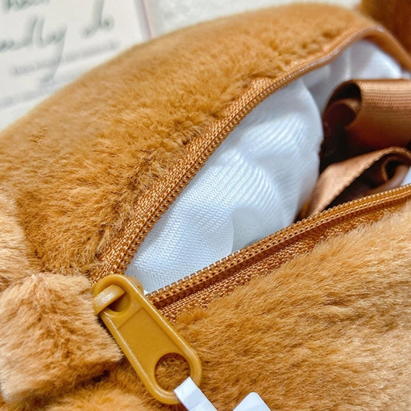 3D Capybara Plush Shoulder Bag