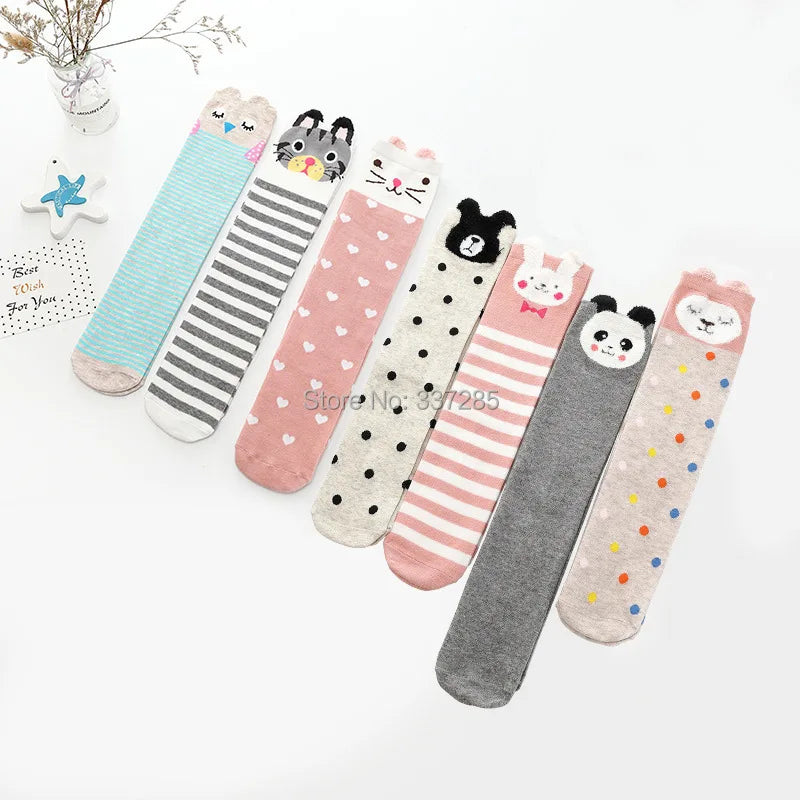 Knee High cotton cute Animal socks