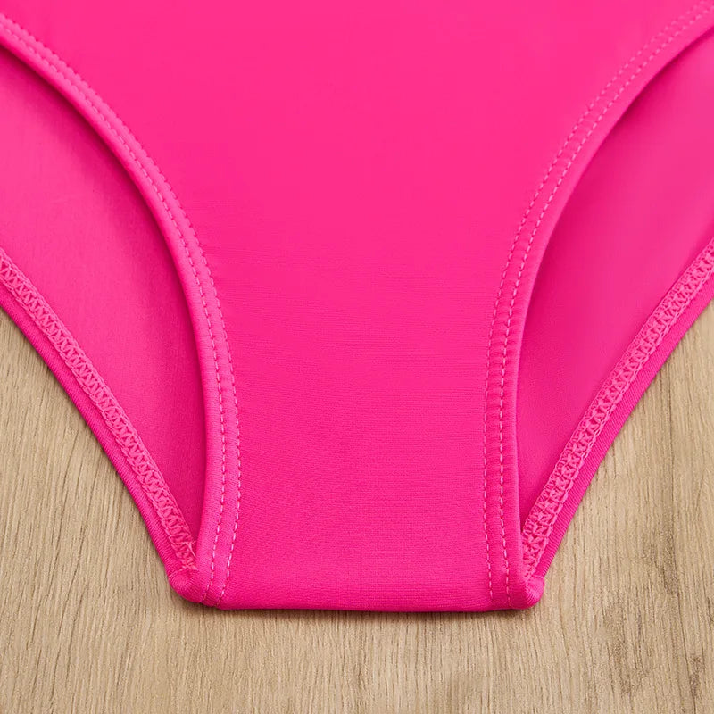 Pink Girls One Piece Swimsuit