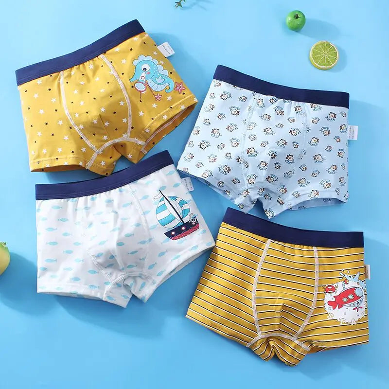 2Pc Boys Cotton Boxer Shorts