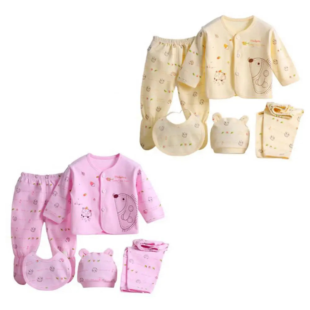 5pcs 0-3 Baby pyjama Set Cotton