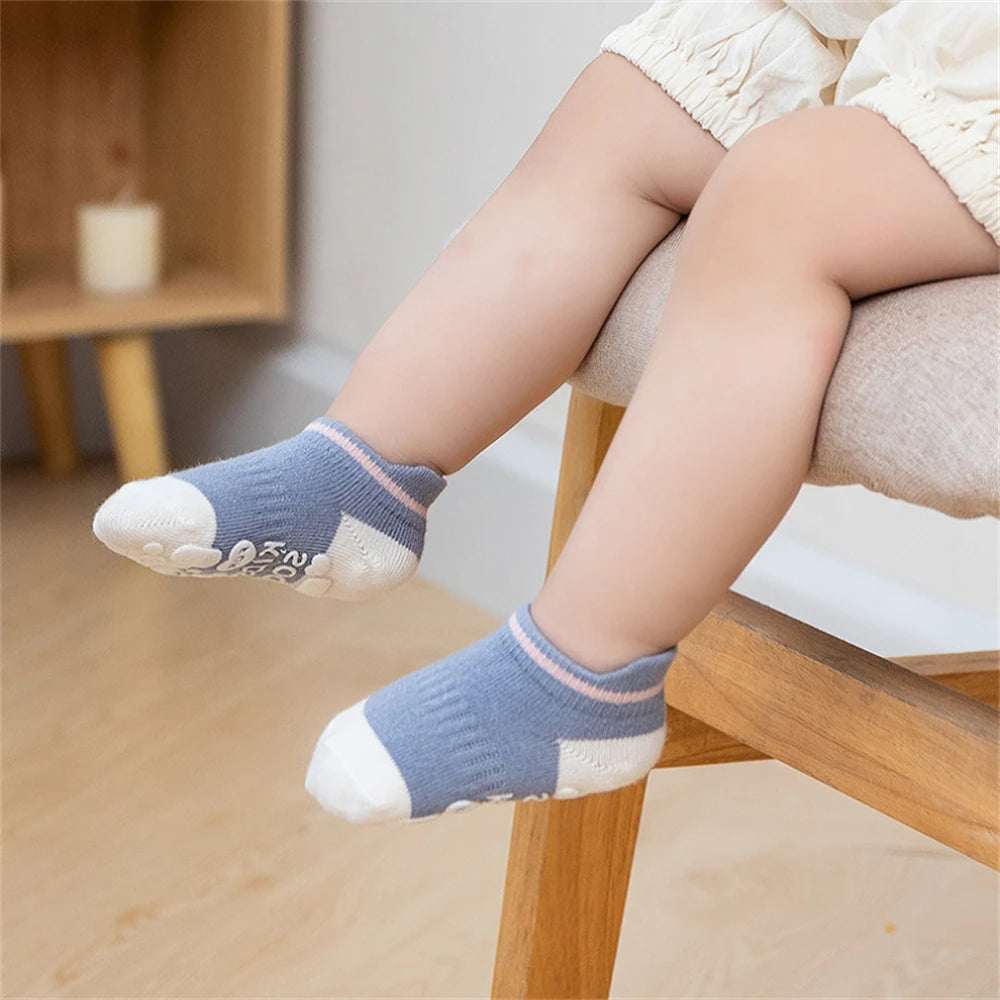 5Pairs Baby Socks Non Slip Low Top