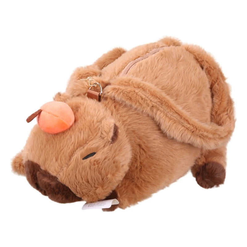 3D Capybara Plush Shoulder Bag