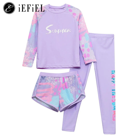 Kids Girls 3Pcs Swimwear suit