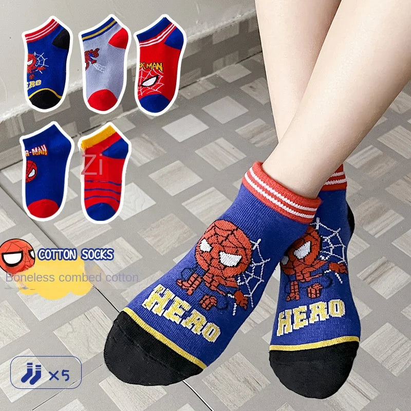 5 Pairs superhero Children Socks