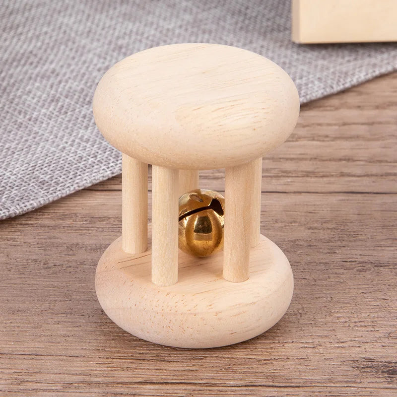 4pc Wooden Baby Rattle