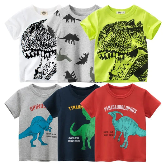 Dinosaur print Short Sleeve Cotton shirt