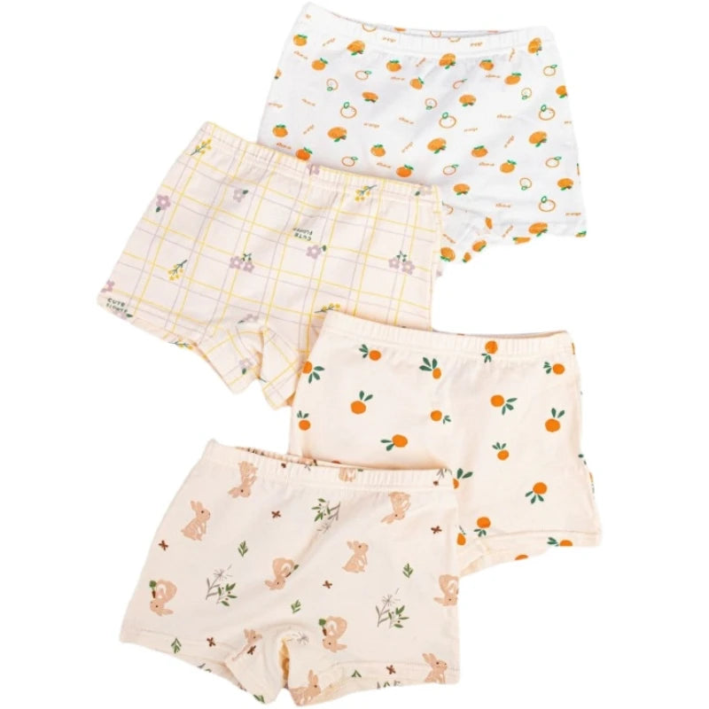 4PCS Girls Cotton Soft underwear