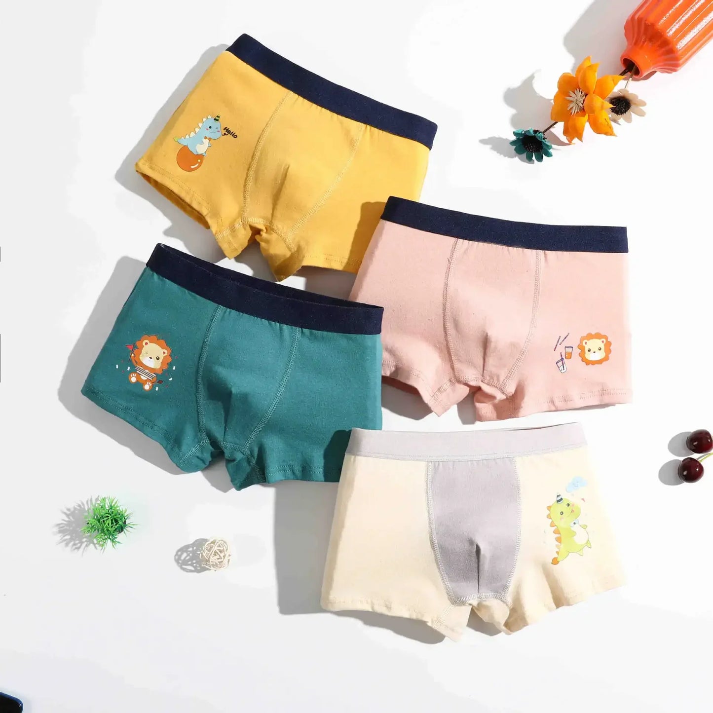 4pc Boys Boxer Cotton Underwear