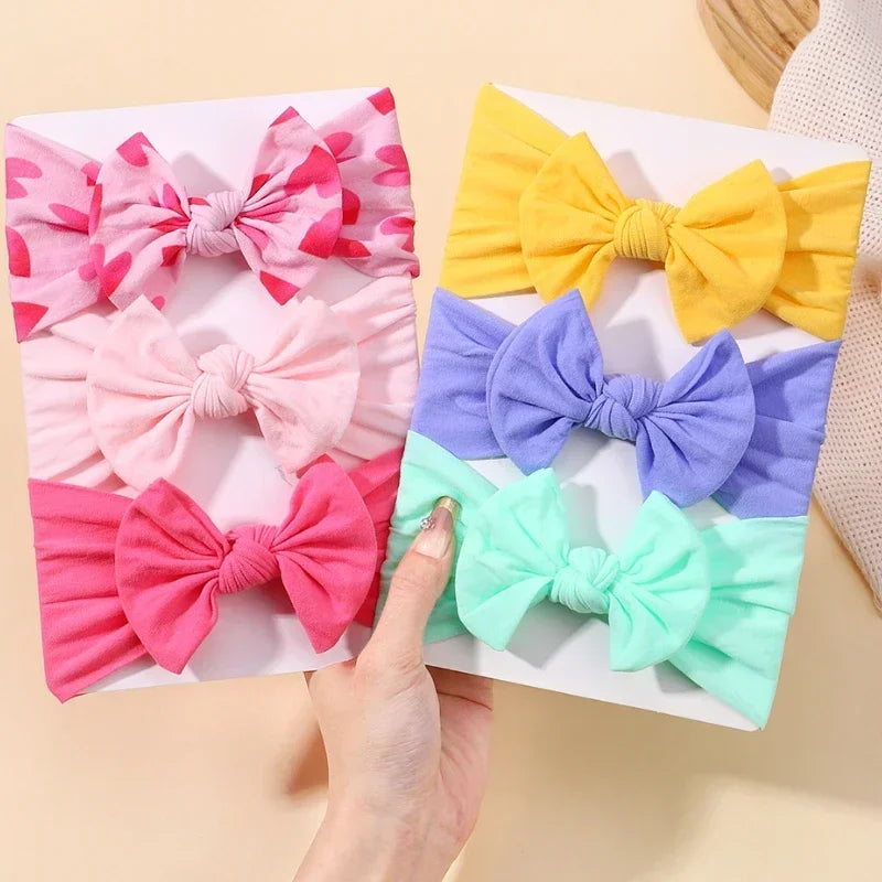 1Pcs Headband Bows Soft Nylon