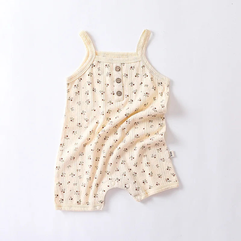 0-24M Cotton Sleeveless Jumpsuit