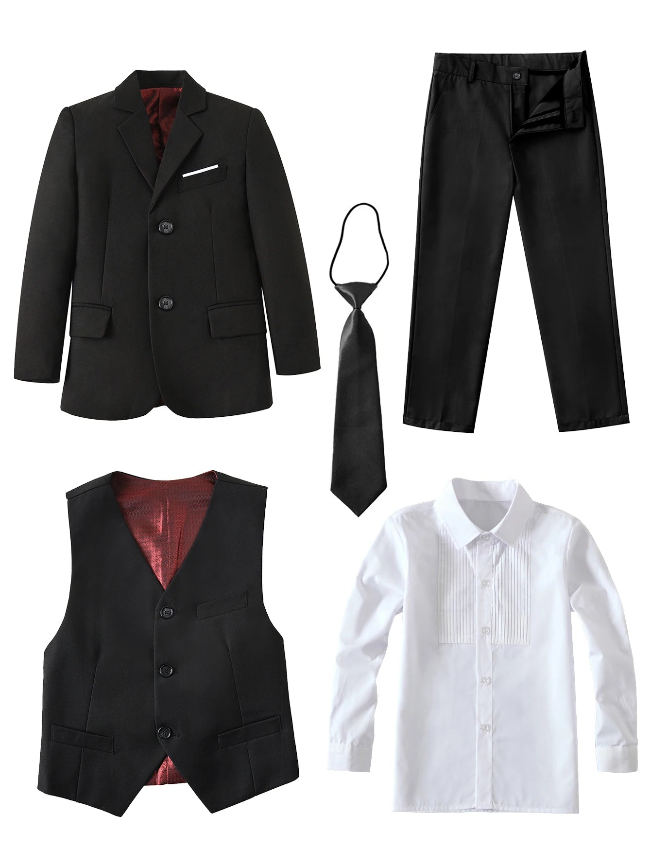 Boys Formal Suits 5 Piece Slim Fit