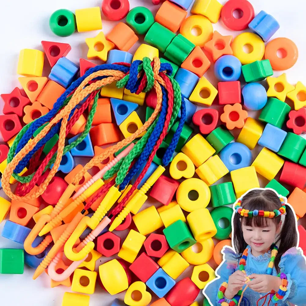 50/100pcs DIY Beads with string