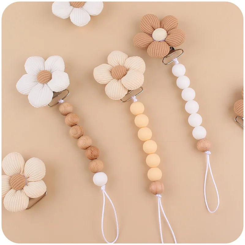 Baby flower Pacifier clip