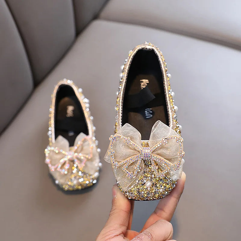 Children's Lace Bow Princess Shoes