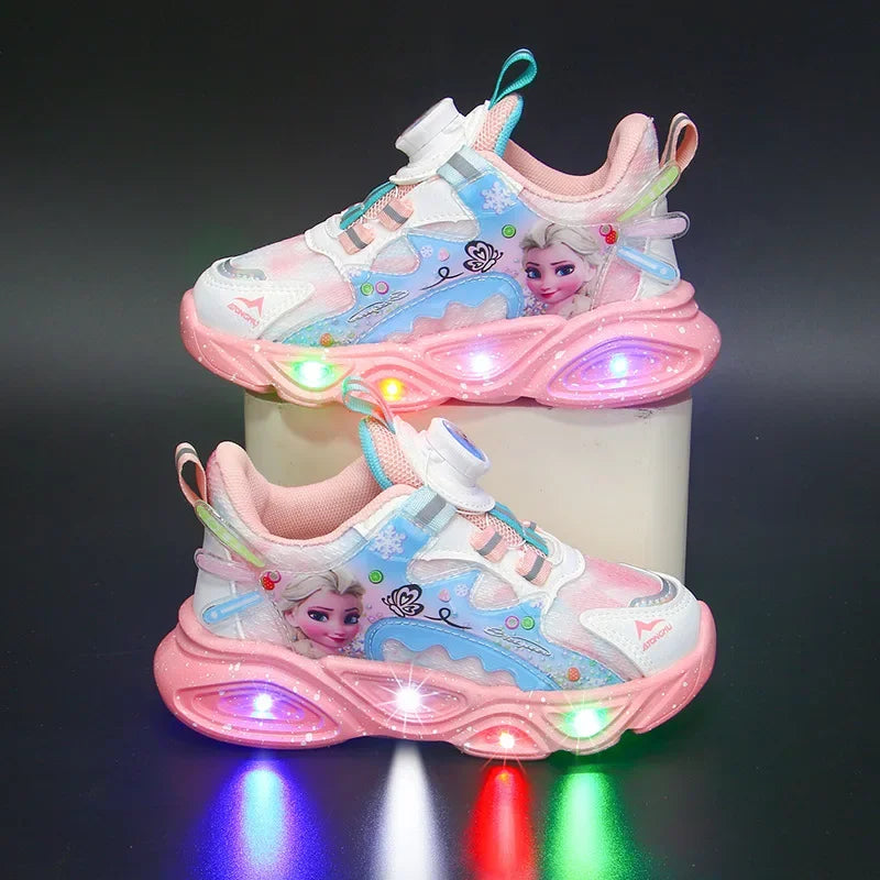 Frozen Girls Shoes LED Sneakers