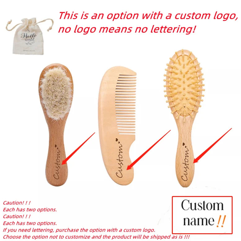 Custom Baby Hair Comb Brush Set