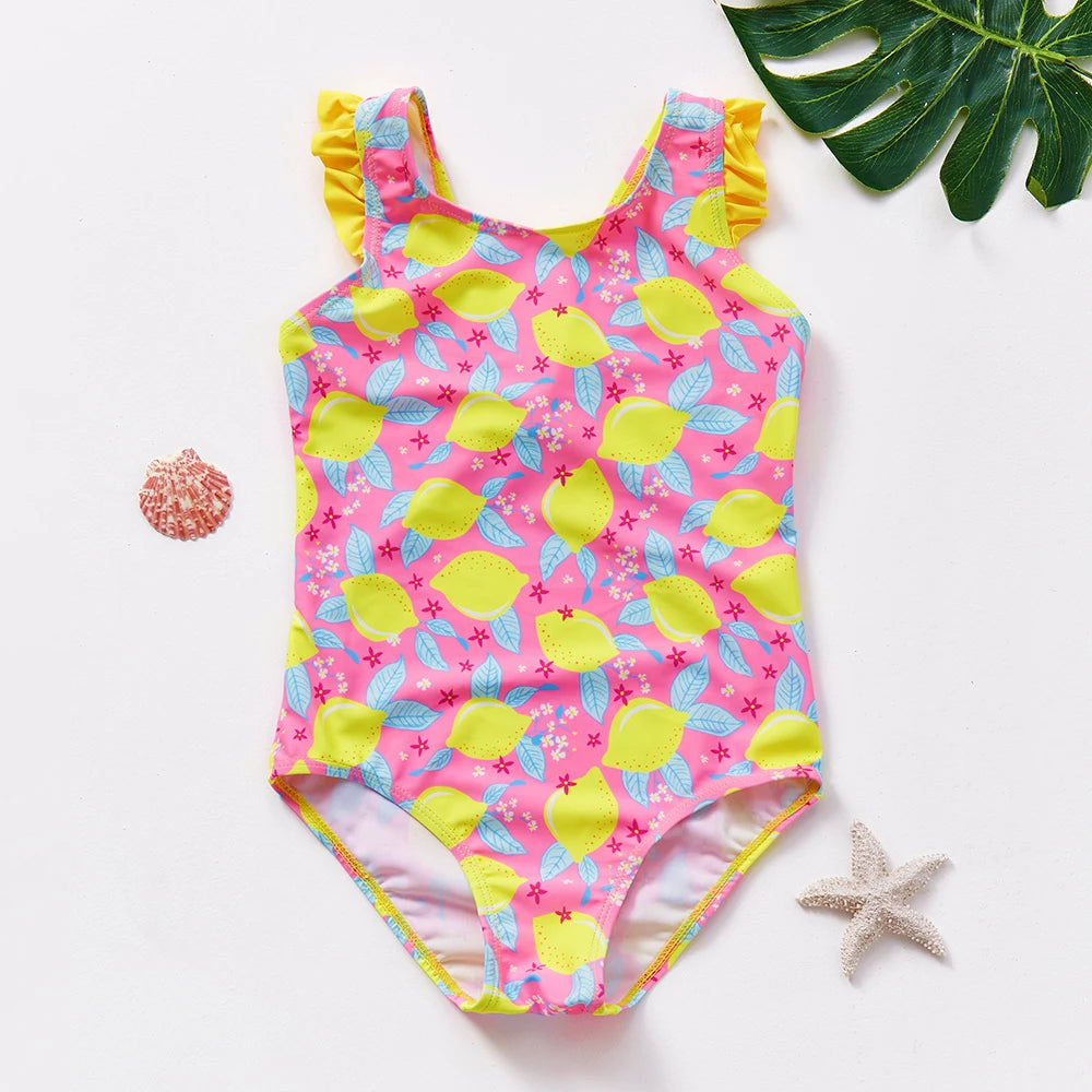 one piece swimwear Fruit print