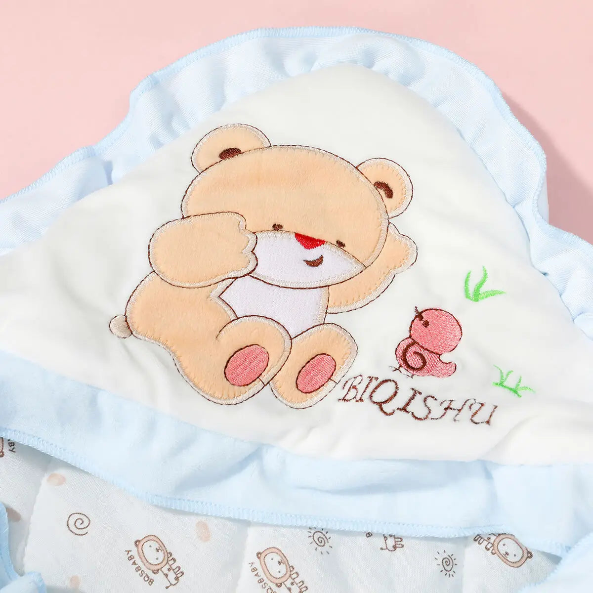 100% Cotton Solid Color Bear mBlanket