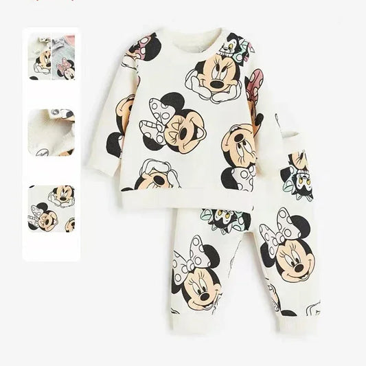 Girls Cotton Mickey Minnie Mouse Set