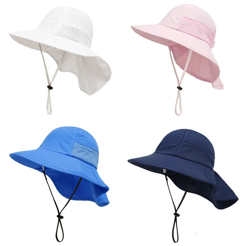 Bucket Hats with Windproof Rope