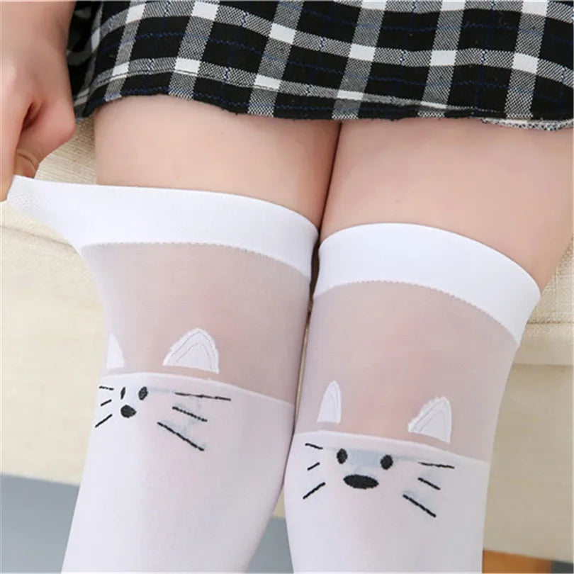 White student knee high long socks